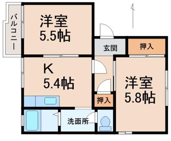 タウニィ山村の物件間取画像